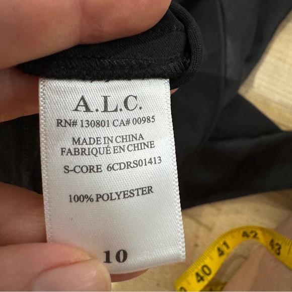 A.L.C.'s Signature Collection Inez satin midi Dress black size 10 NEW - Picture 10 of 10